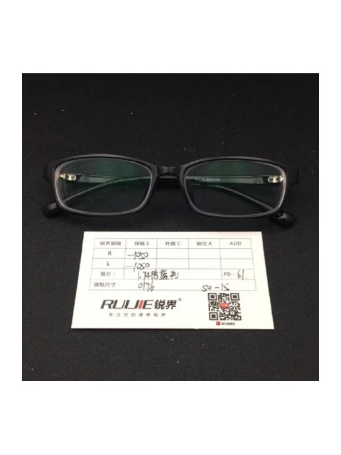 1.74超薄树脂镜片 R:-1050 L:-1050 PD:61 镜框：0176（50-15）