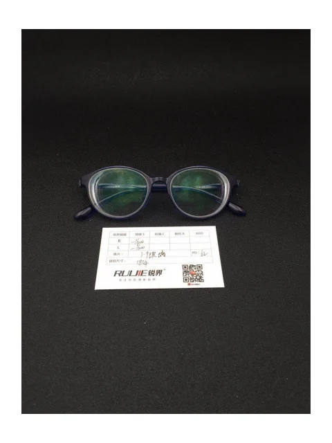 1.9超薄玻璃镜片 R:-1600 L:-1600 PD:62 镜框：1814