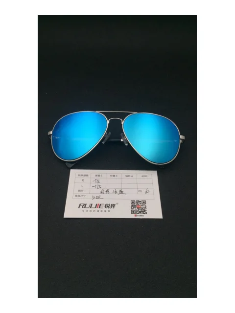 1.49偏光炫彩冰蓝R-175 L-175 PD60 镜框：3025L