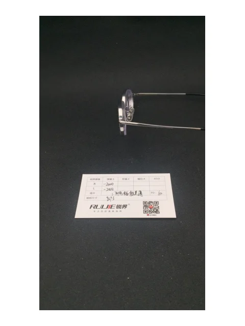 1.74超薄美薄树脂镜片 R:-2000 L:-2000 PD:60镜框：9173